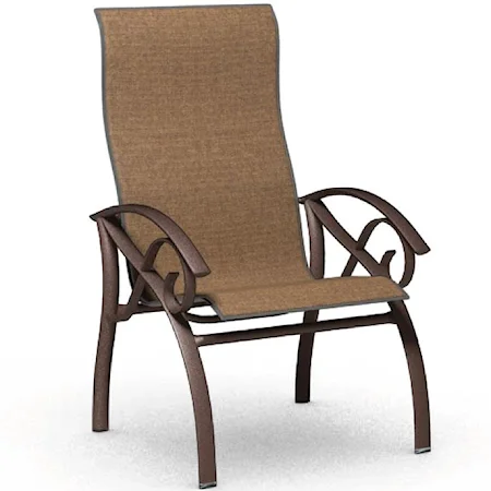 High Back Dining Chair with Sleek Design